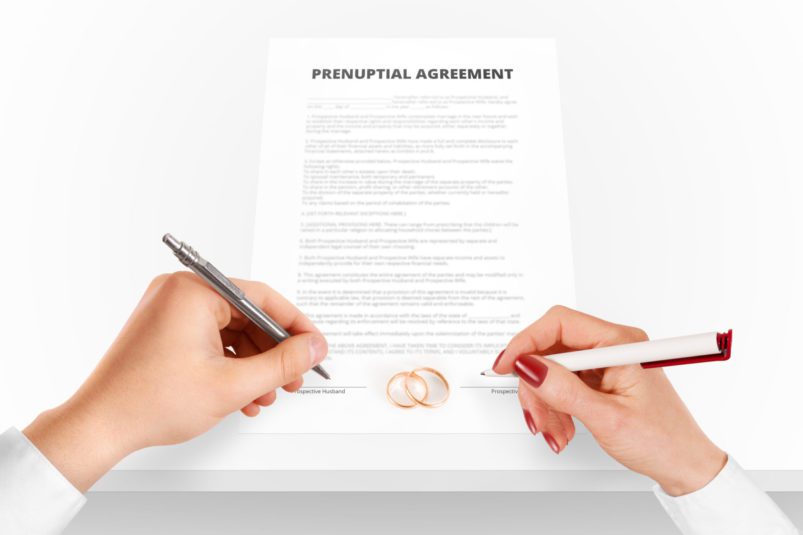 The Season of the Premarital Agreement: weddings and engagements